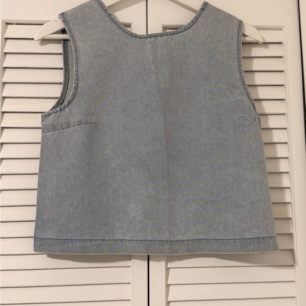Light Wash Denim Sleeveless Top - Women